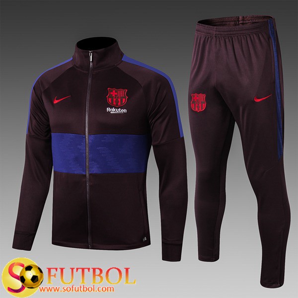 La Version Tailandesa Chandal de FC Barcelona Ninos Negro Azul 2019 20 Chaqueta y Pantalon Entrenamiento