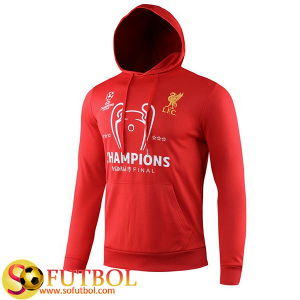 AAA calidad tailandesa Sudadera Con Capucha FC Liverpool Roja