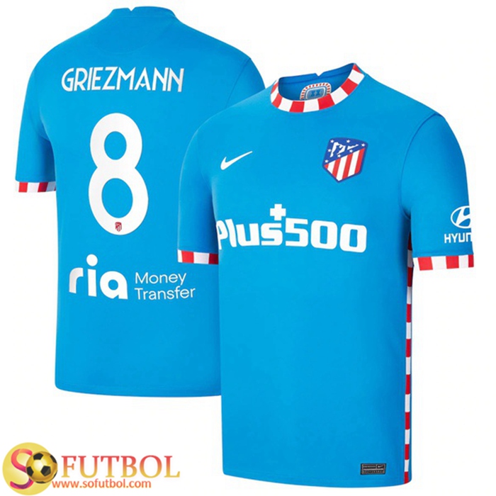 Tienda Online Camiseta Atletico (Griezmann 8) Alternativo 2021/2022 Baratas