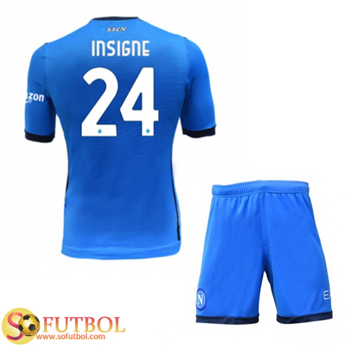 Tu Camiseta Futbol SSC Napoli (INAIGNE 24) Ninos Titular Baratas