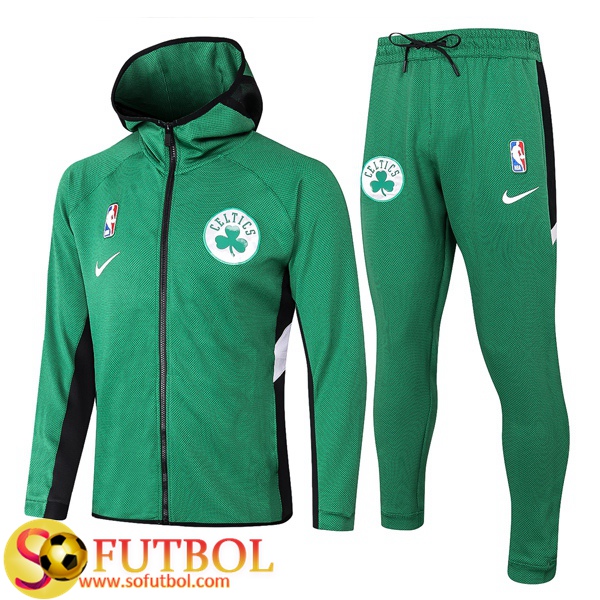 crucero disfraz Dedicación Replicas Exactas | Chandal Futbol Boston Celtics Verde 2020/2021 Chaqueta  con capucha y Pantalon Entrenamiento