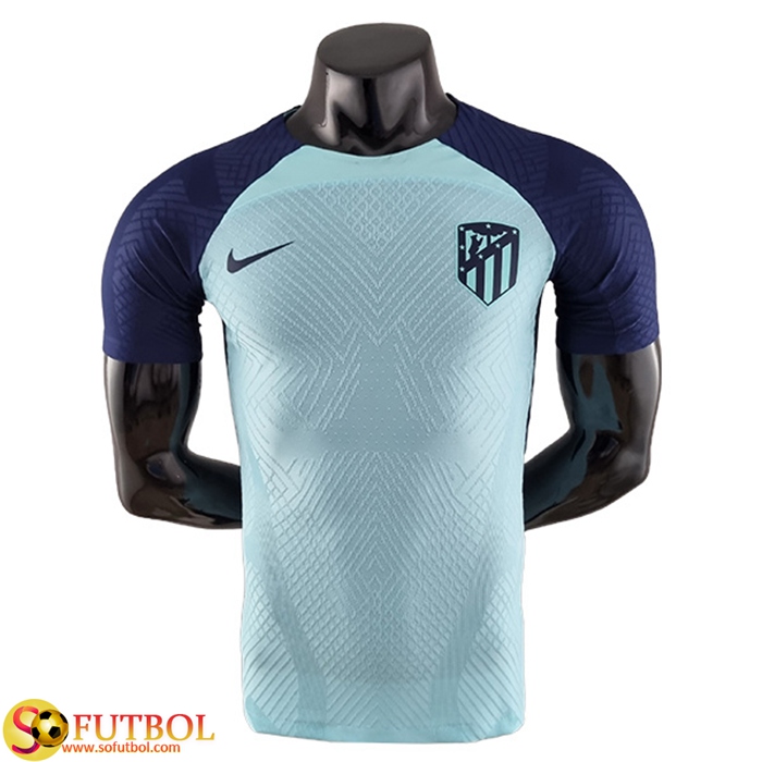 guardarropa Poder punto Comprar Replicas Camiseta Entrenamiento Atletico Madrid Azul 2022/2023  Baratas