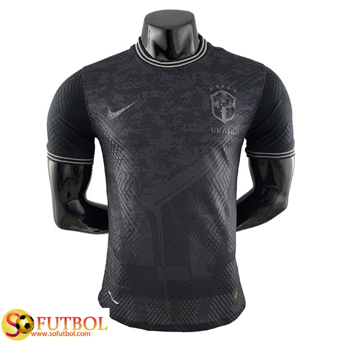 Chaqueta Brasil 2022 Con Capucha Negro - Camisetasdefutbolshop