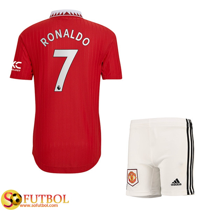 Camiseta Manchester United Primera Equipación 2022/2023 Niño Kit -  Camisetasdefutbolshop