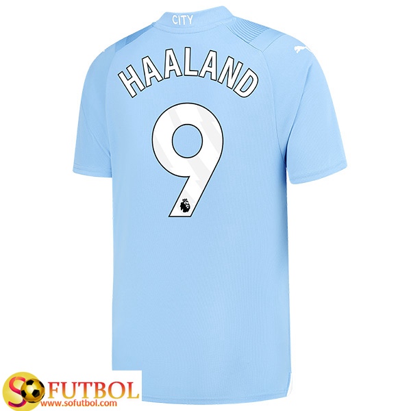 Camiseta Haaland 9 Manchester City Primera Equipación 2022/2023 Niño Kit -  Camisetasdefutbolshop