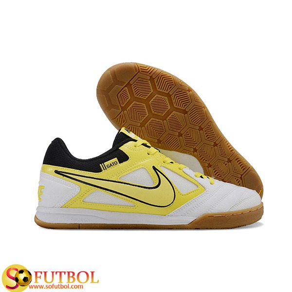 Juego De Nike Botas De Futbol Supreme x Nike SB Gato Blanco Amarillo Baratas